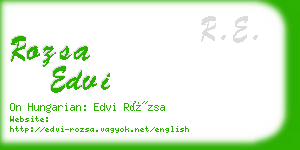 rozsa edvi business card